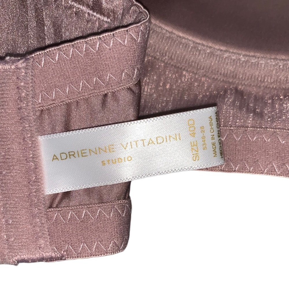 -SOLD-Adrienne Vittadini Mauve Striped Bra Size 40D - Picture 4 of 5